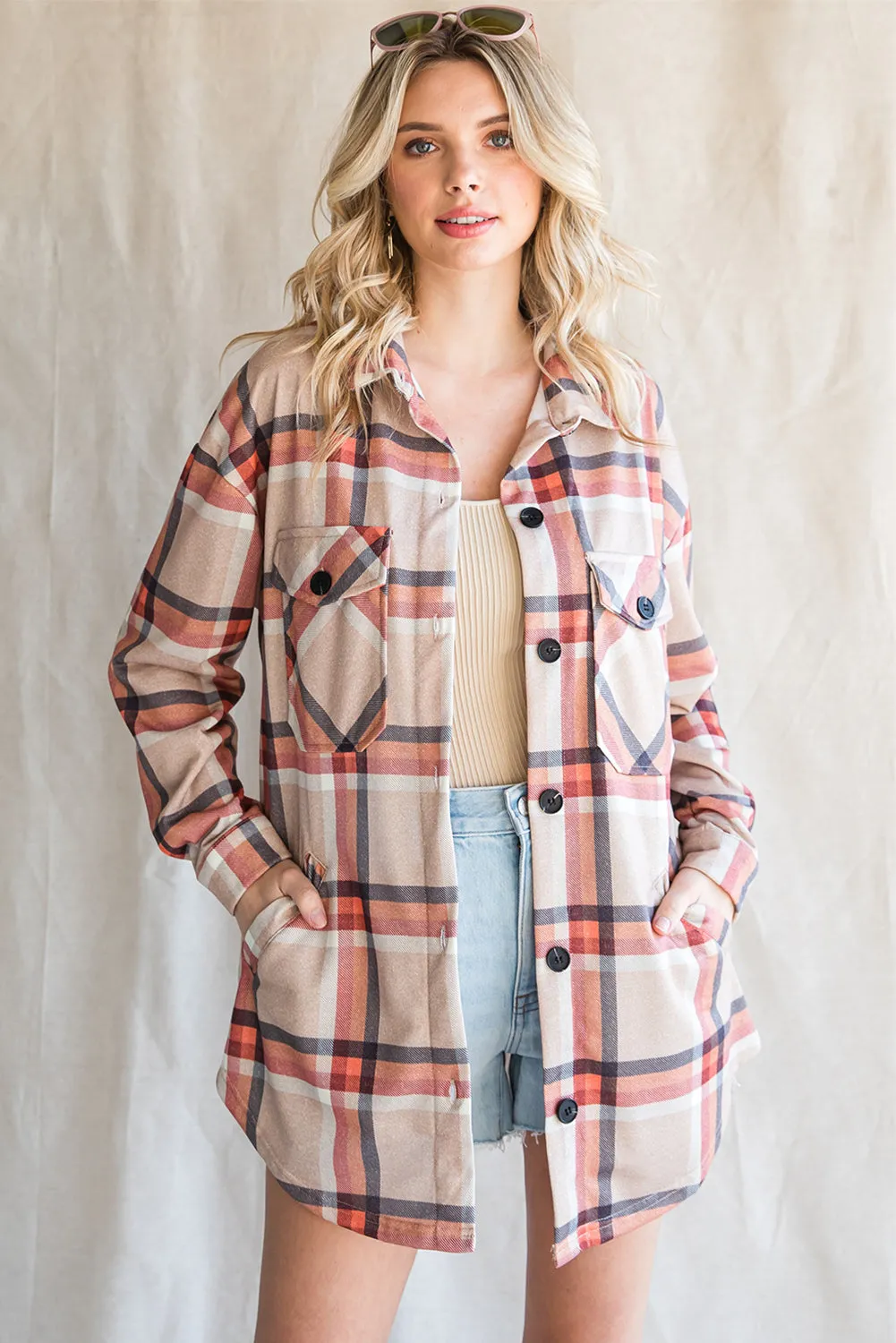 💀💎 Khaki Plaid Casual Pockets Buttoned Jacket – A Damn Good Staple for Your Wardrobe 💋