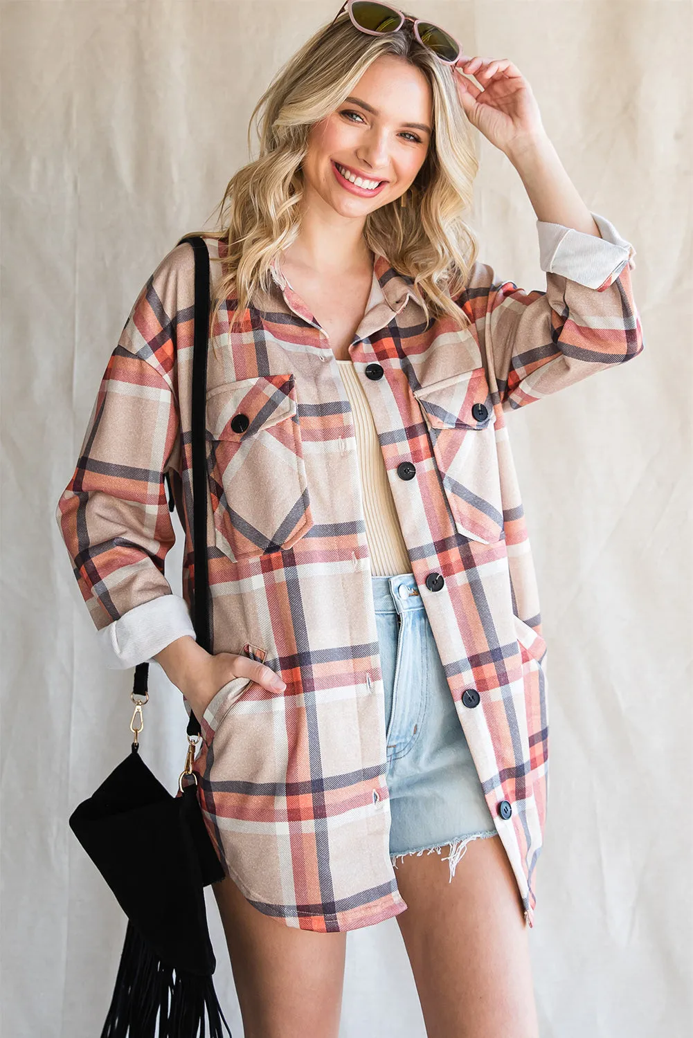 💀💎 Khaki Plaid Casual Pockets Buttoned Jacket – A Damn Good Staple for Your Wardrobe 💋