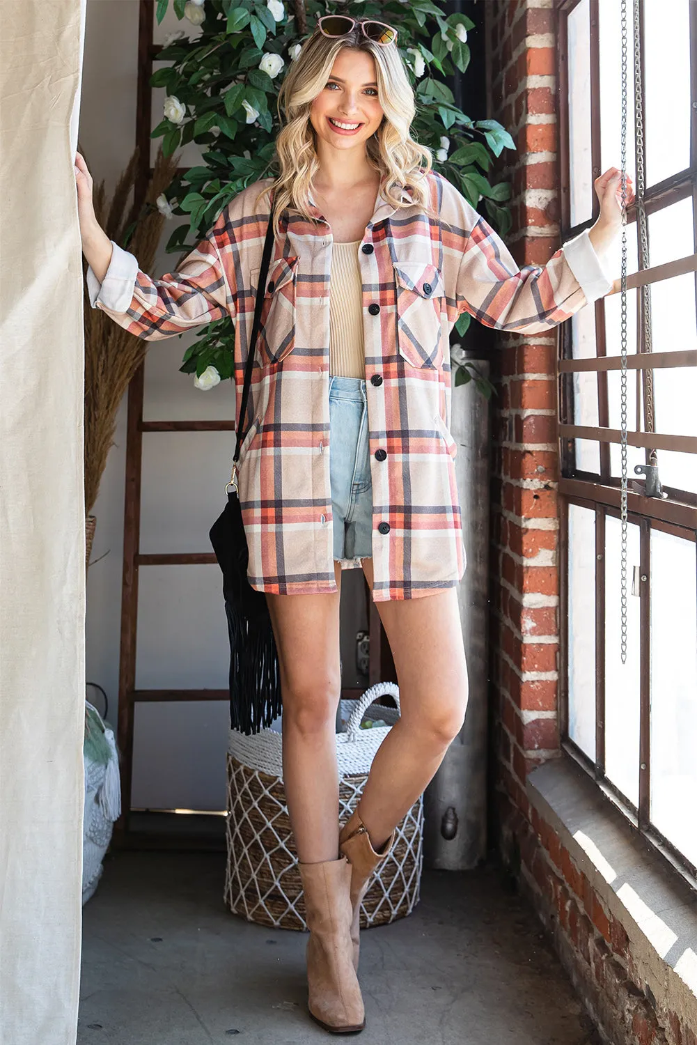 💀💎 Khaki Plaid Casual Pockets Buttoned Jacket – A Damn Good Staple for Your Wardrobe 💋