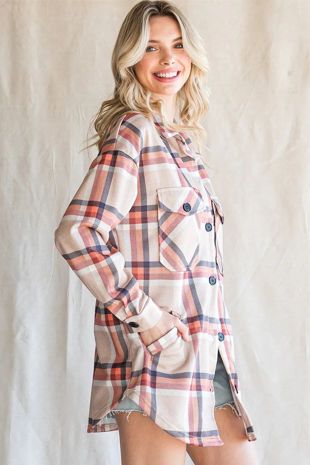 💀💎 Khaki Plaid Casual Pockets Buttoned Jacket – A Damn Good Staple for Your Wardrobe 💋