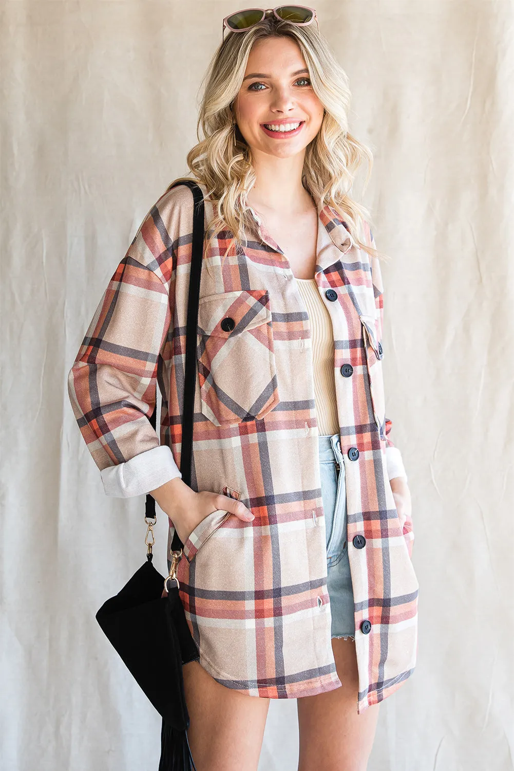 💀💎 Khaki Plaid Casual Pockets Buttoned Jacket – A Damn Good Staple for Your Wardrobe 💋
