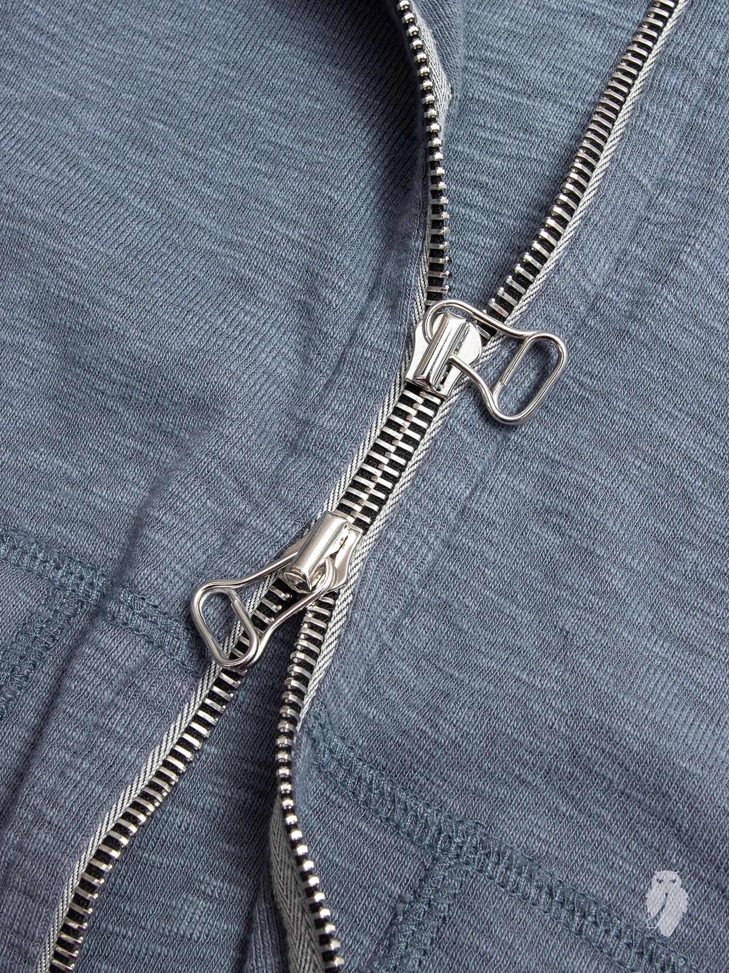 1x1 Slub Zip Hoodie in Shadow