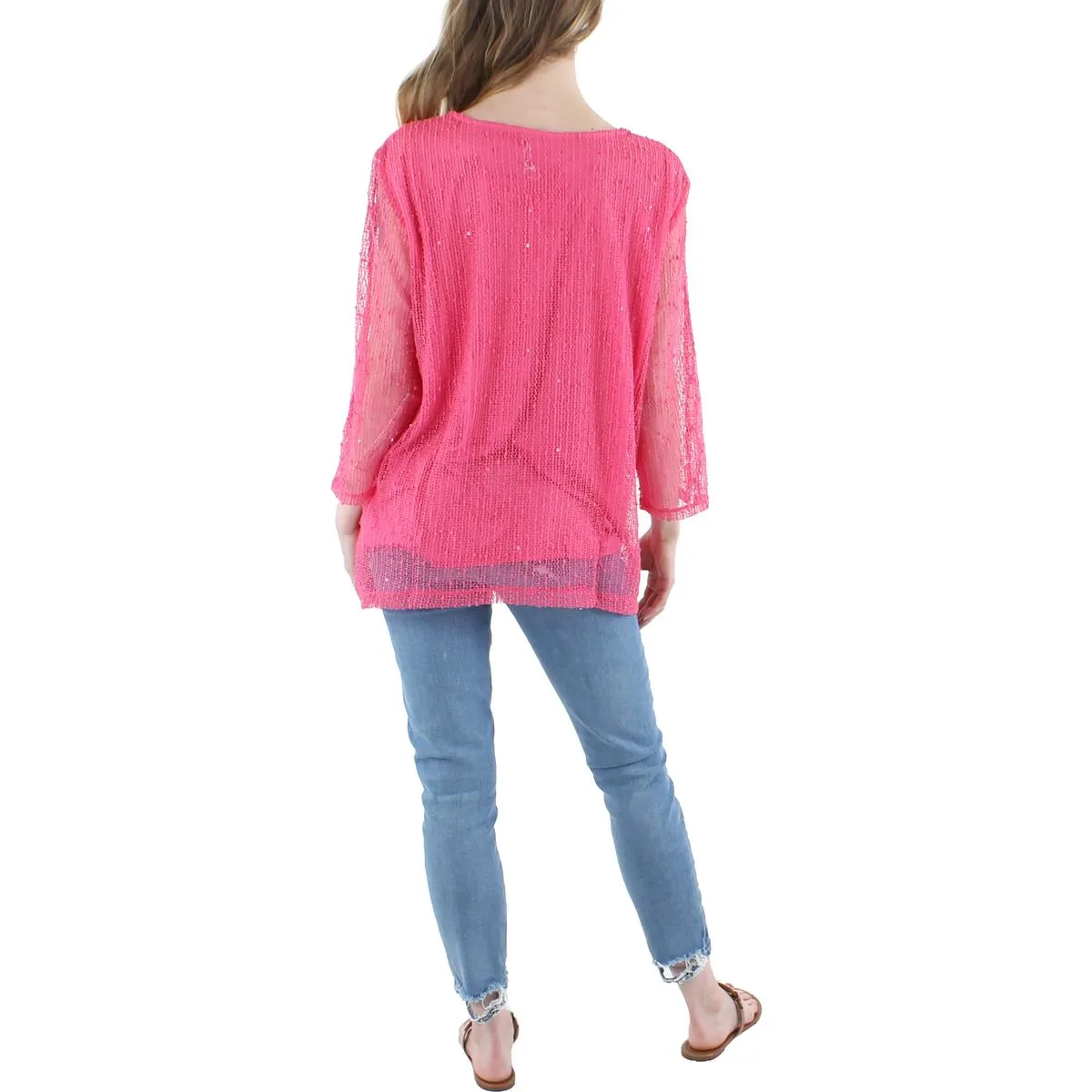 Alfred Dunner Womens Knit Mock-Neck Pullover Sweater