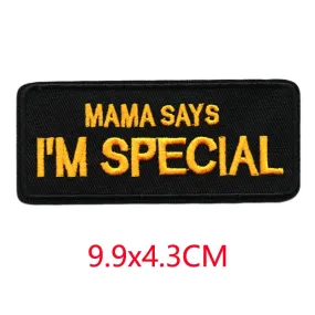Alr™ Embroidered Iron-On Patch, Mama Says I'm Special