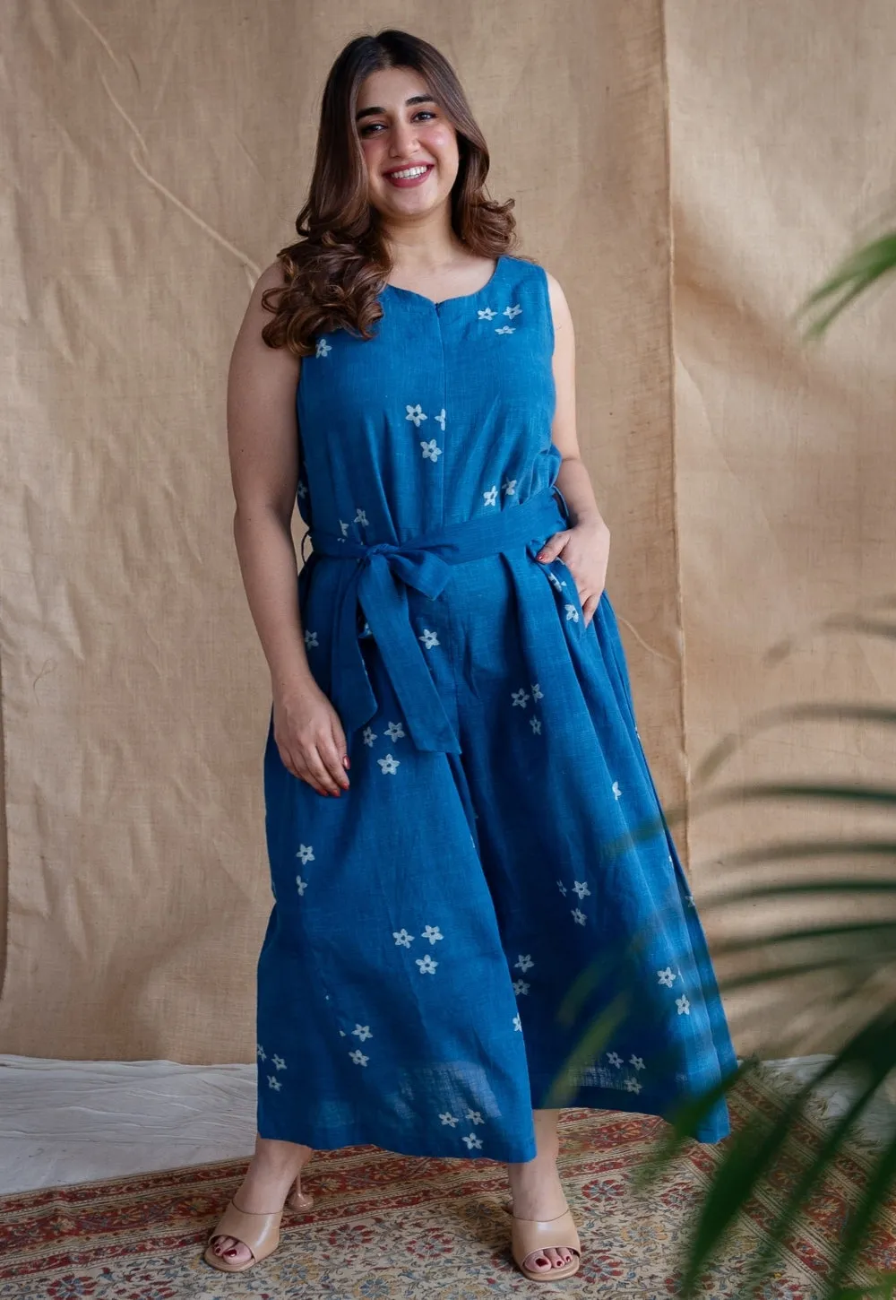 Amyra Dabu Slub Cotton Jumpsuit