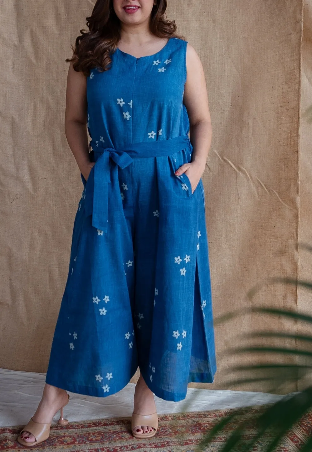 Amyra Dabu Slub Cotton Jumpsuit