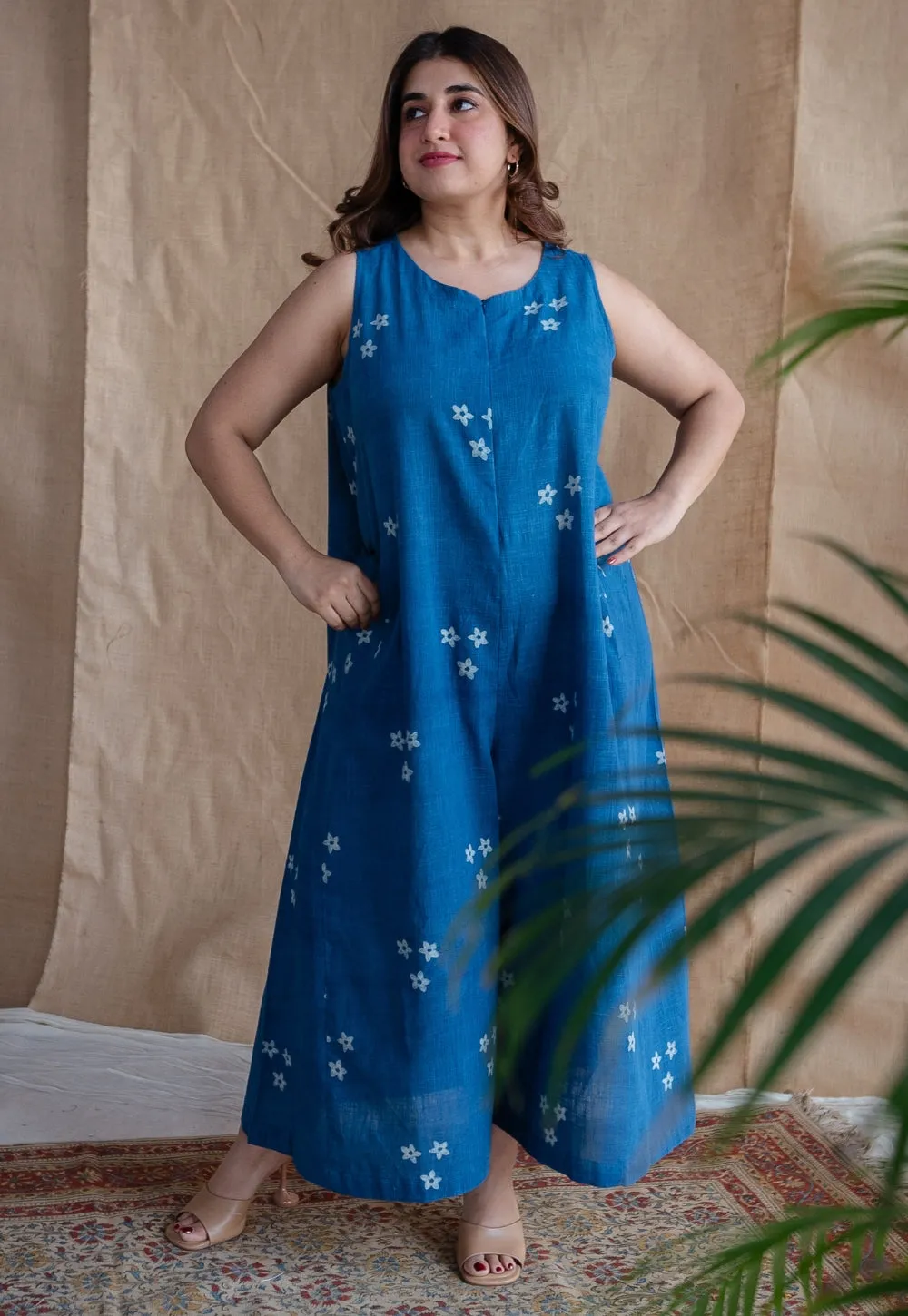 Amyra Dabu Slub Cotton Jumpsuit