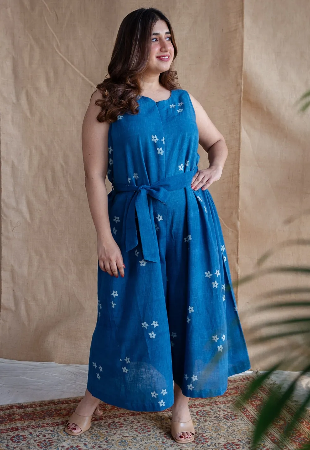 Amyra Dabu Slub Cotton Jumpsuit