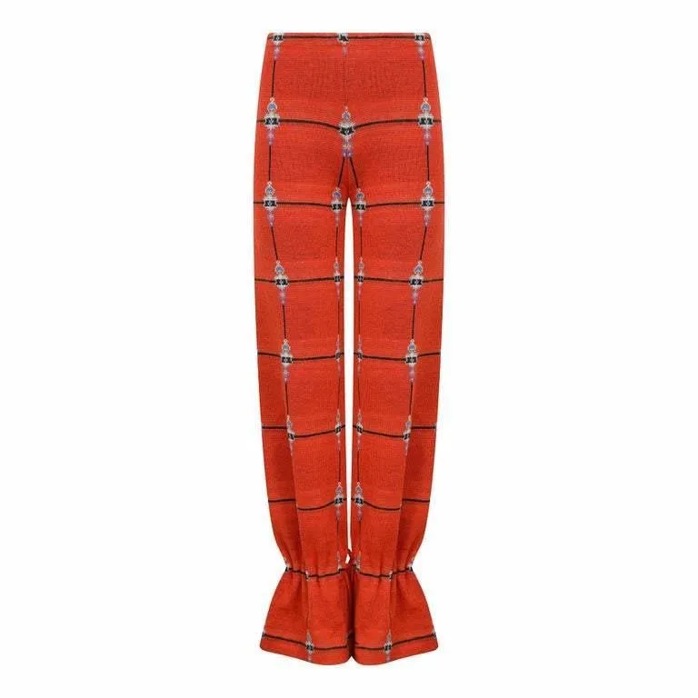 ARCHIVE - 1970s Bill Gibb Three Piece Orange Patterned Woollen Set