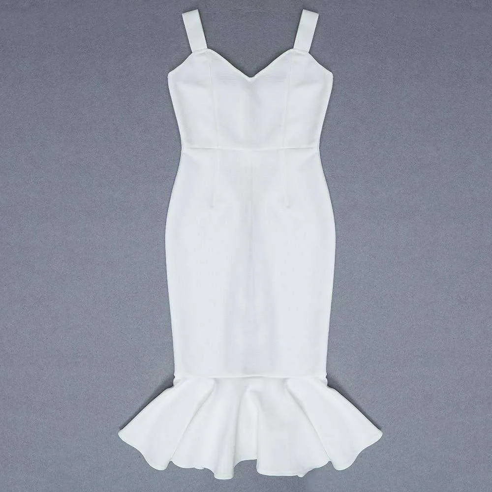 Beautiful Mermaid Bandage Bodycon V Neck Dress