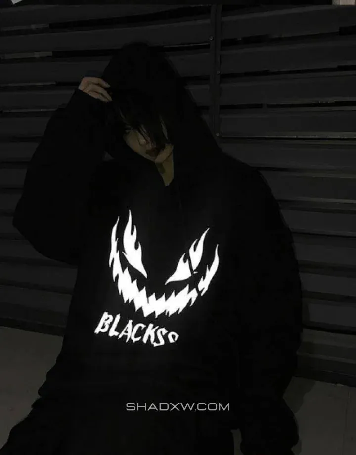 Black reflective hoodie