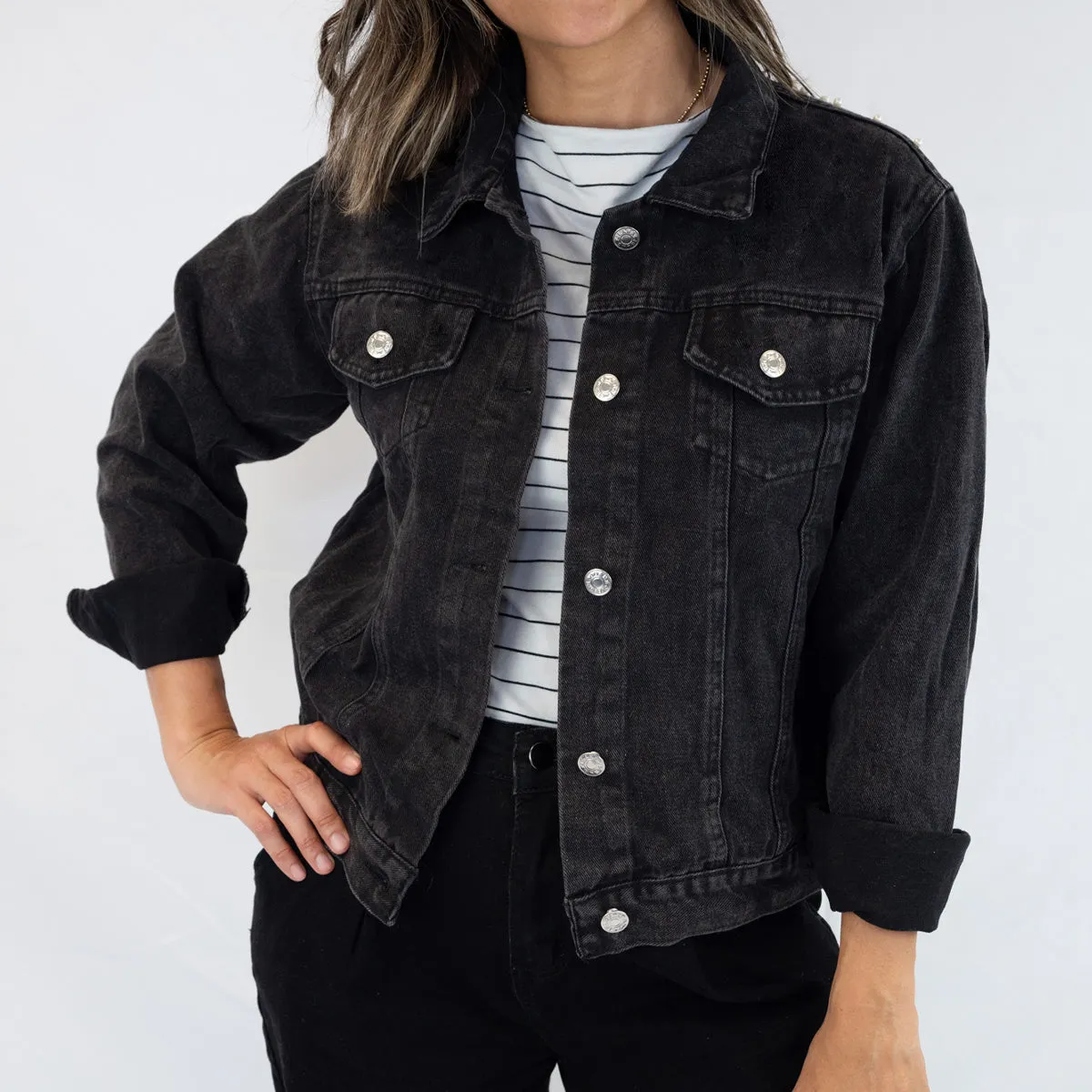 (Blue Denim) Customized Jean Jacket