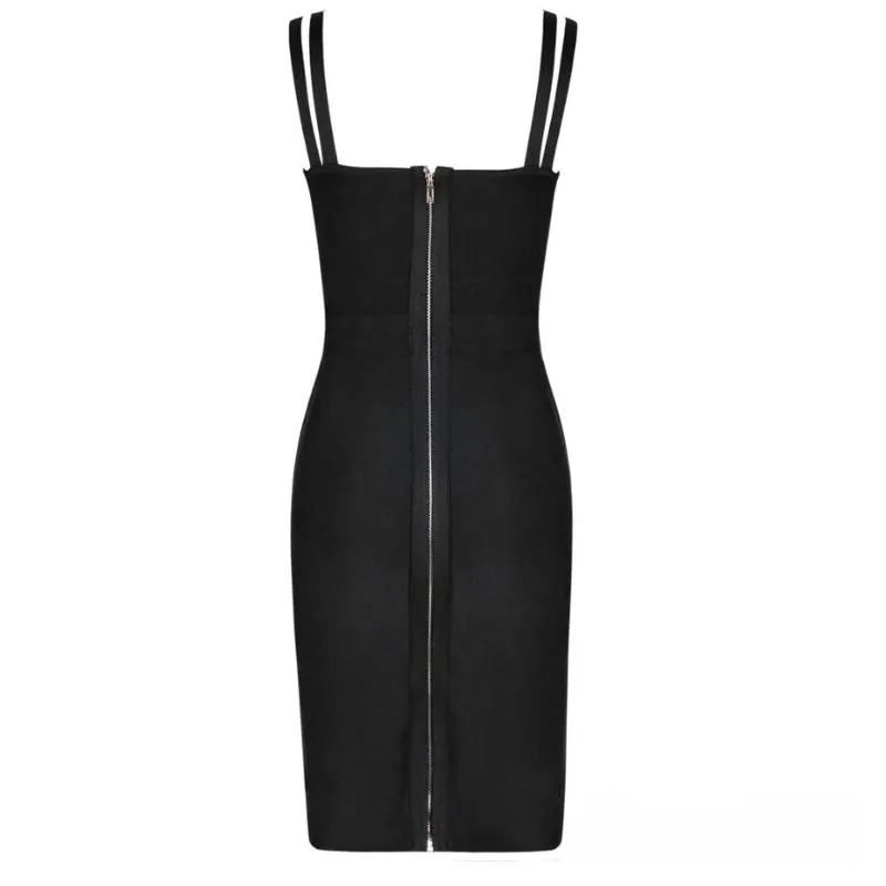 Bodycon Bandage Midi Dress Solid Colors