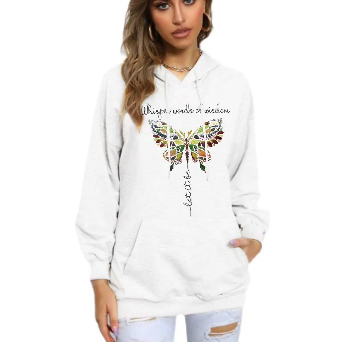 Butterfly Print Hoodie