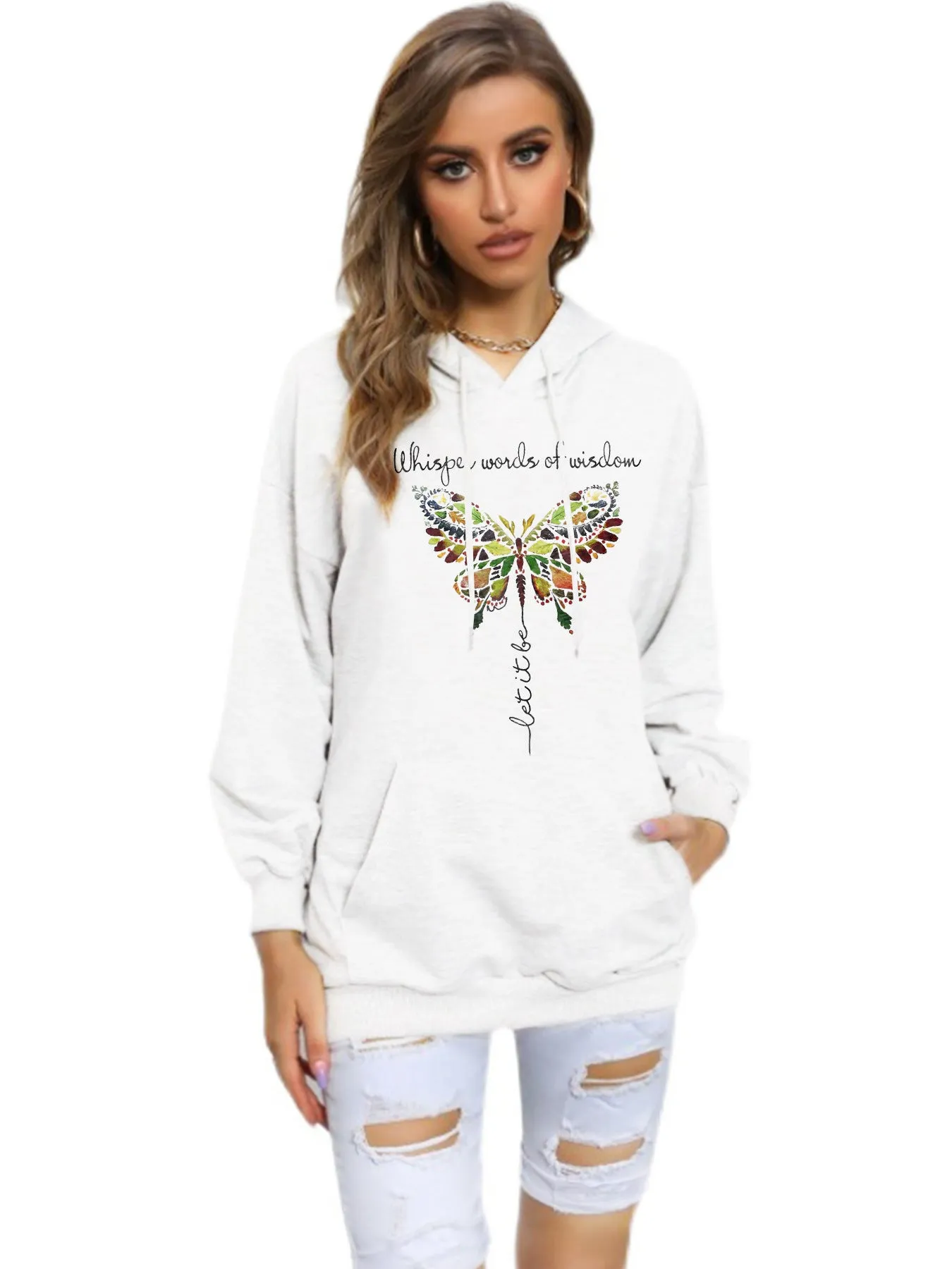 Butterfly Print Hoodie
