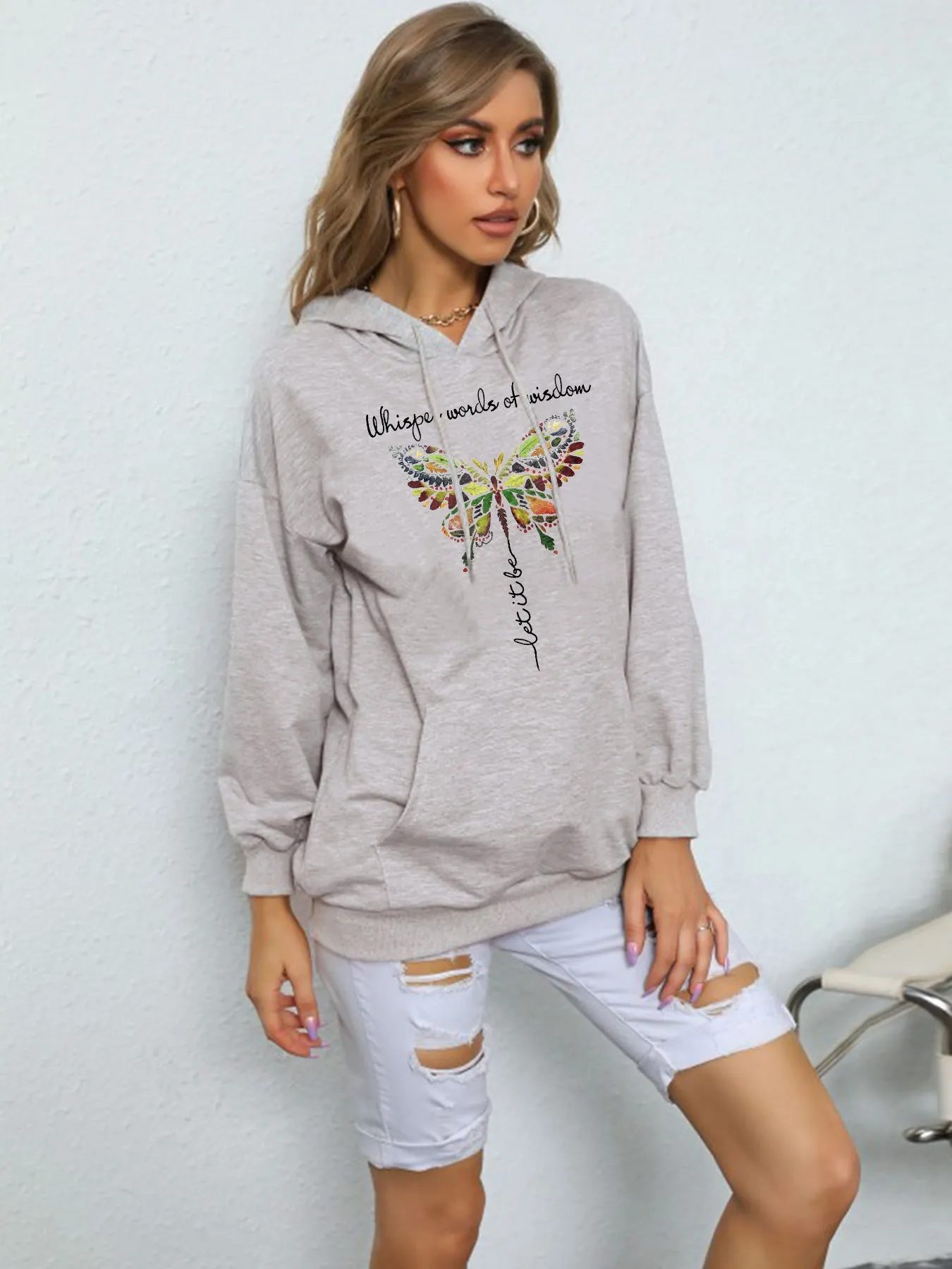 Butterfly Print Hoodie