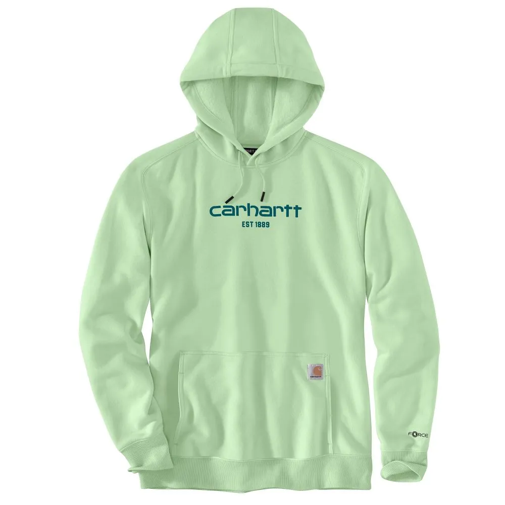 'Carhartt' Men's Force® Lightweight Logo Hoodie - Aventurine
