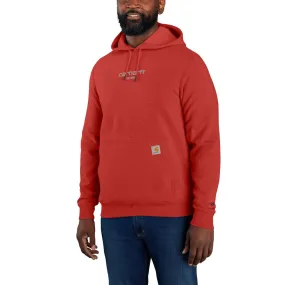 'Carhartt' Men's Force® Lightweight Logo Hoodie - Red Barn