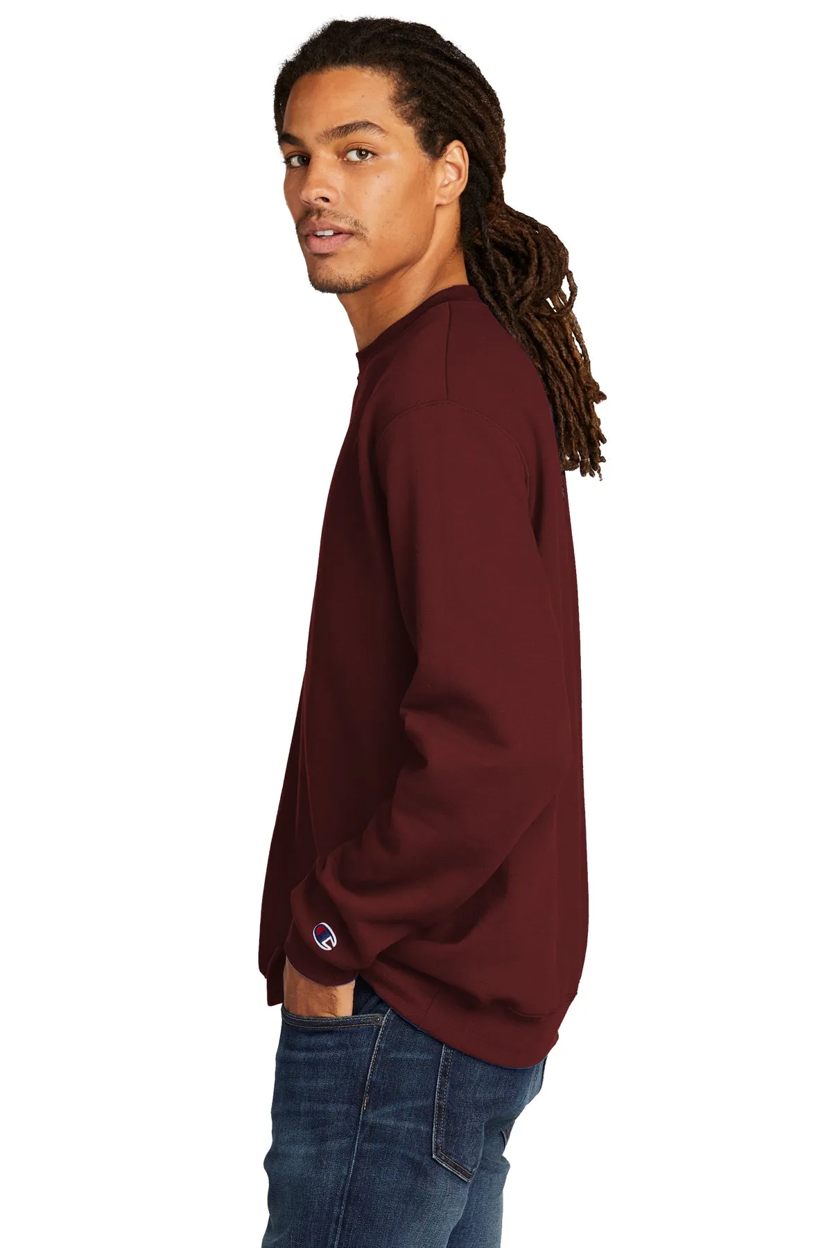 Champion Eco Fleece Crewneck Sweatshirt, Maroon