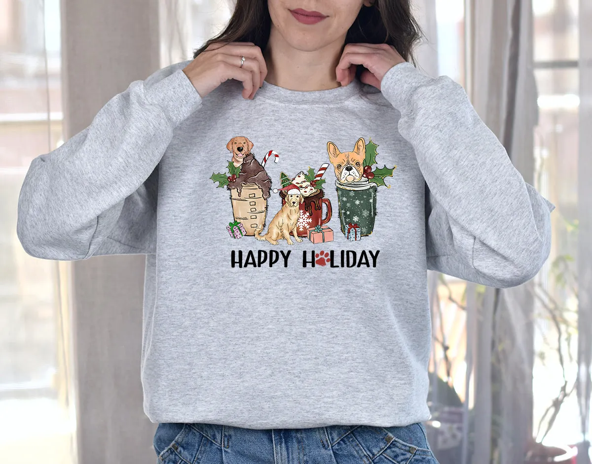 Christmas Golden Retriever Sweatshirt, Dog Christmas Shirt , Christmas Crewneck hoodie Sweatshirt, Happy Holidays Country Christmas,Holiday