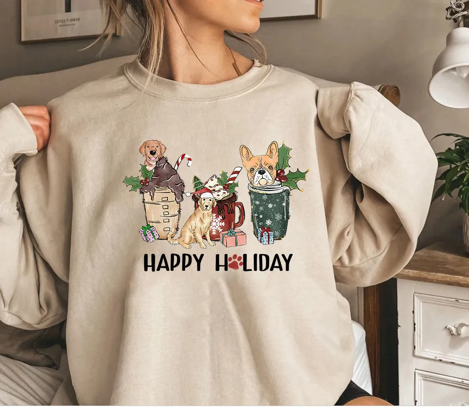 Christmas Golden Retriever Sweatshirt, Dog Christmas Shirt , Christmas Crewneck hoodie Sweatshirt, Happy Holidays Country Christmas,Holiday