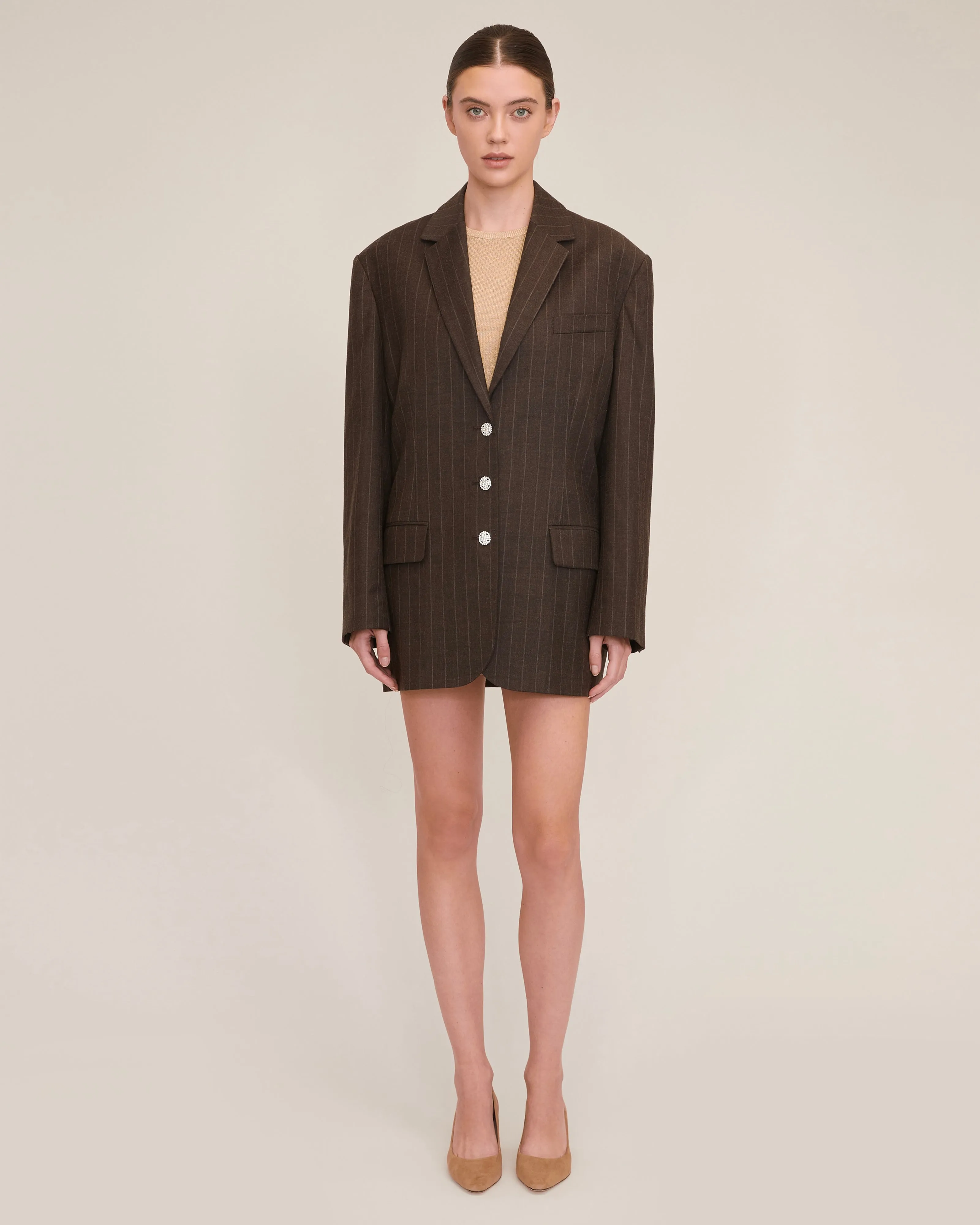 Cohen Pinstripe Boyfriend Blazer Dress