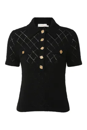 Crush Polo Top - Black