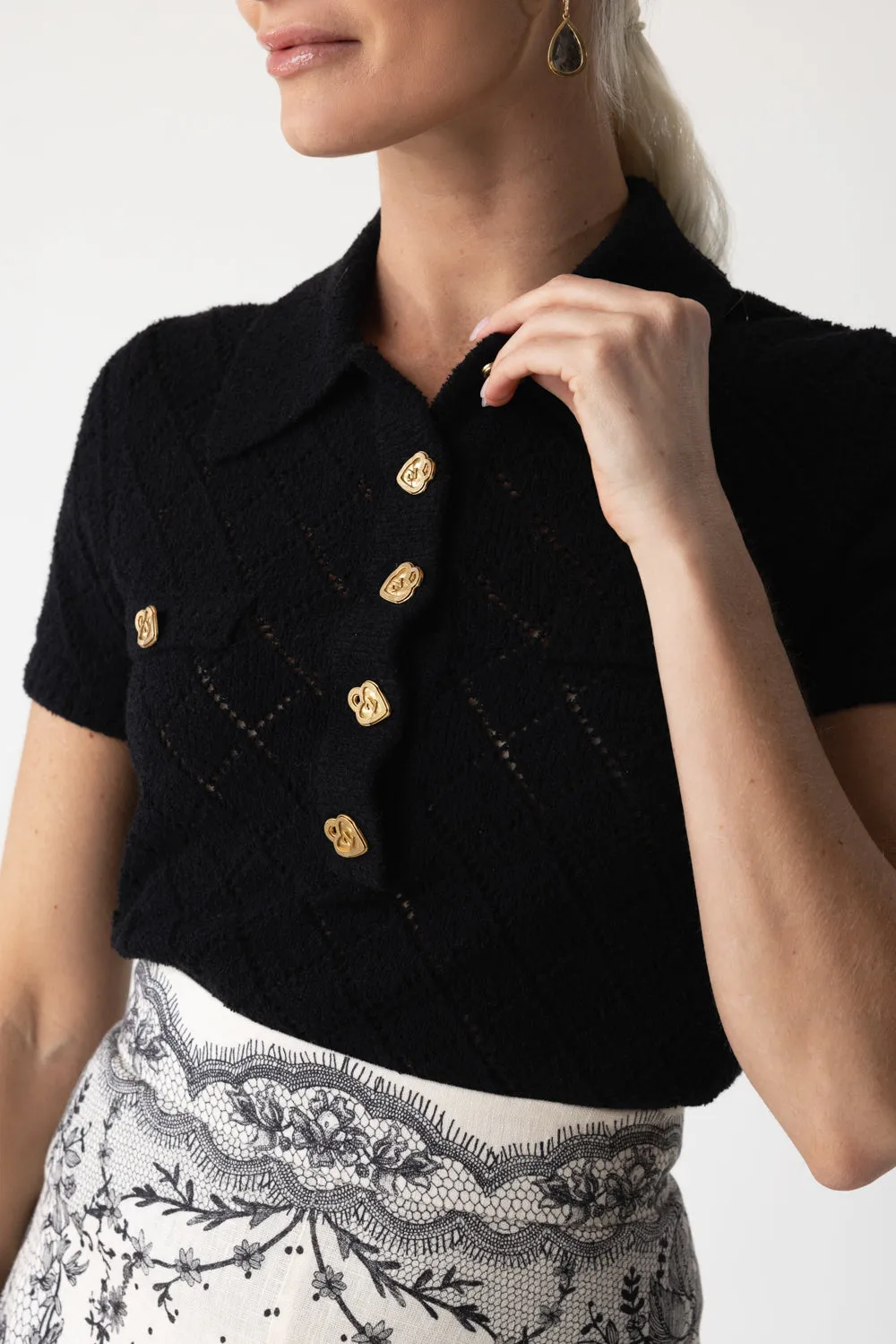 Crush Polo Top - Black