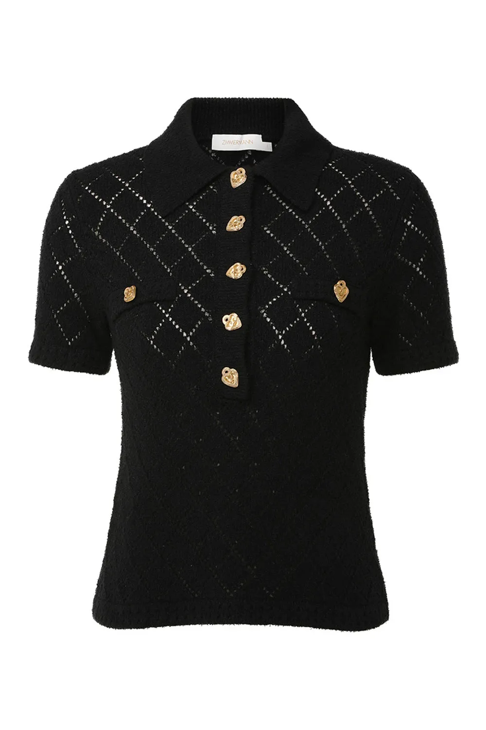 Crush Polo Top - Black