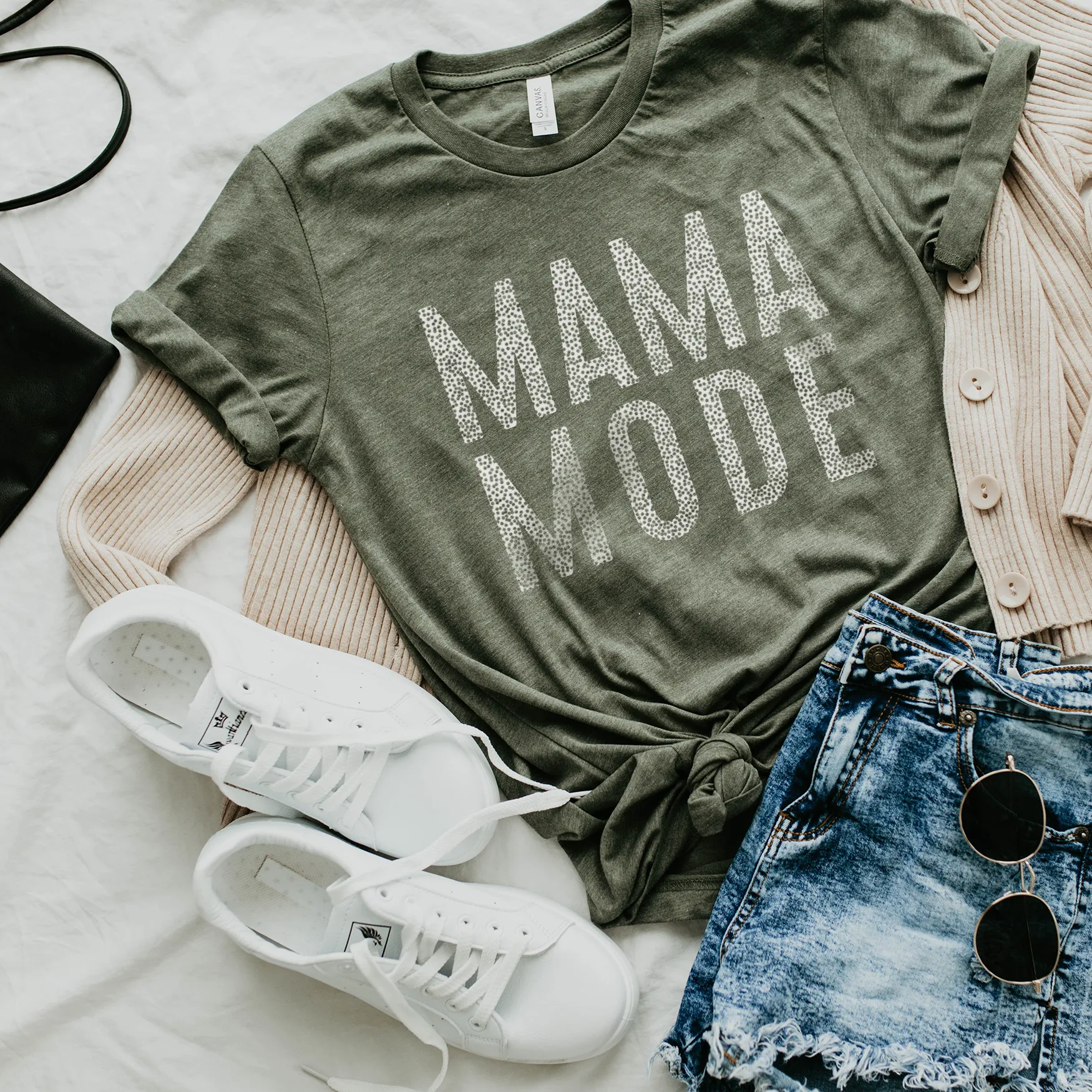 Fall Mama Mode Tee Hoodie or Crewneck