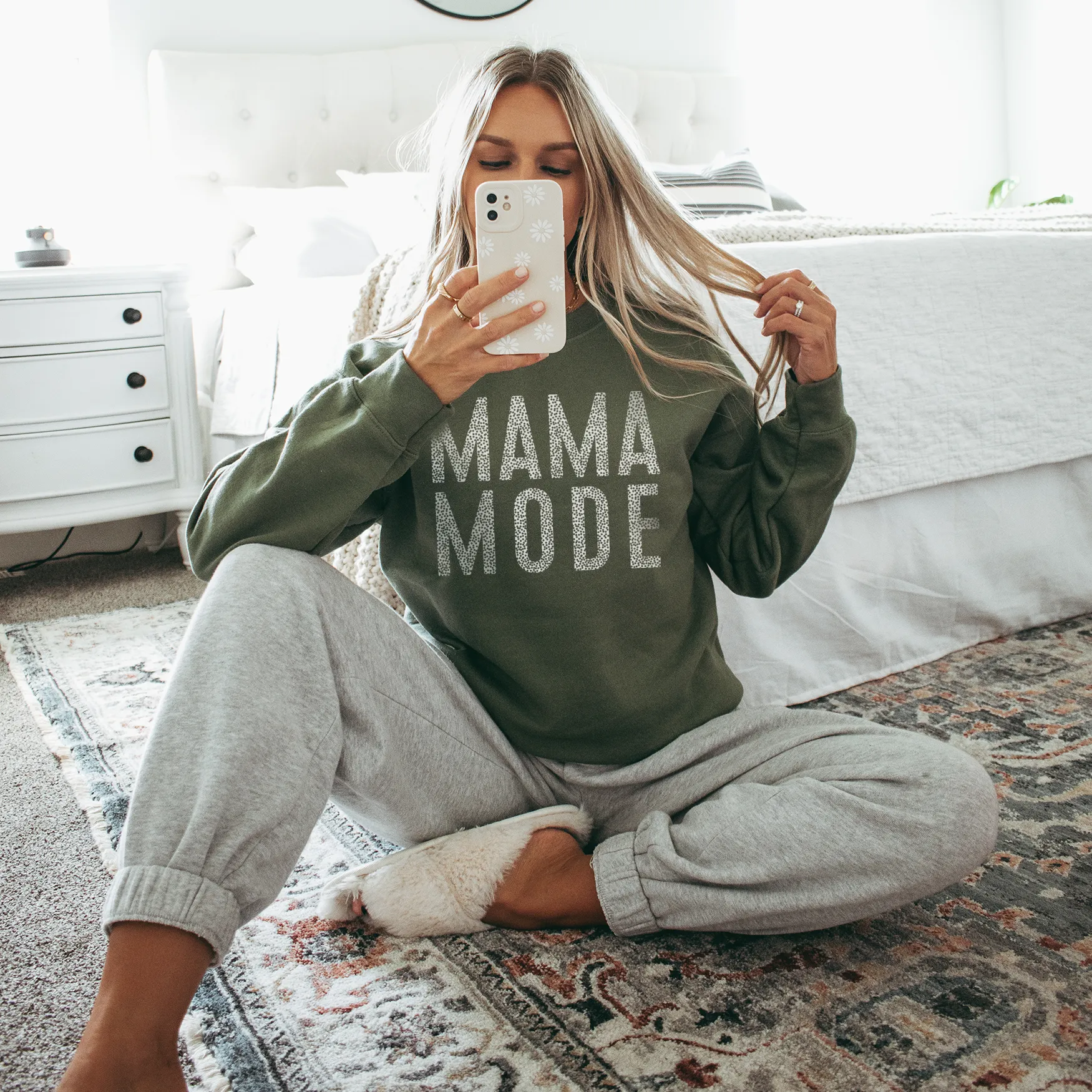 Fall Mama Mode Tee Hoodie or Crewneck
