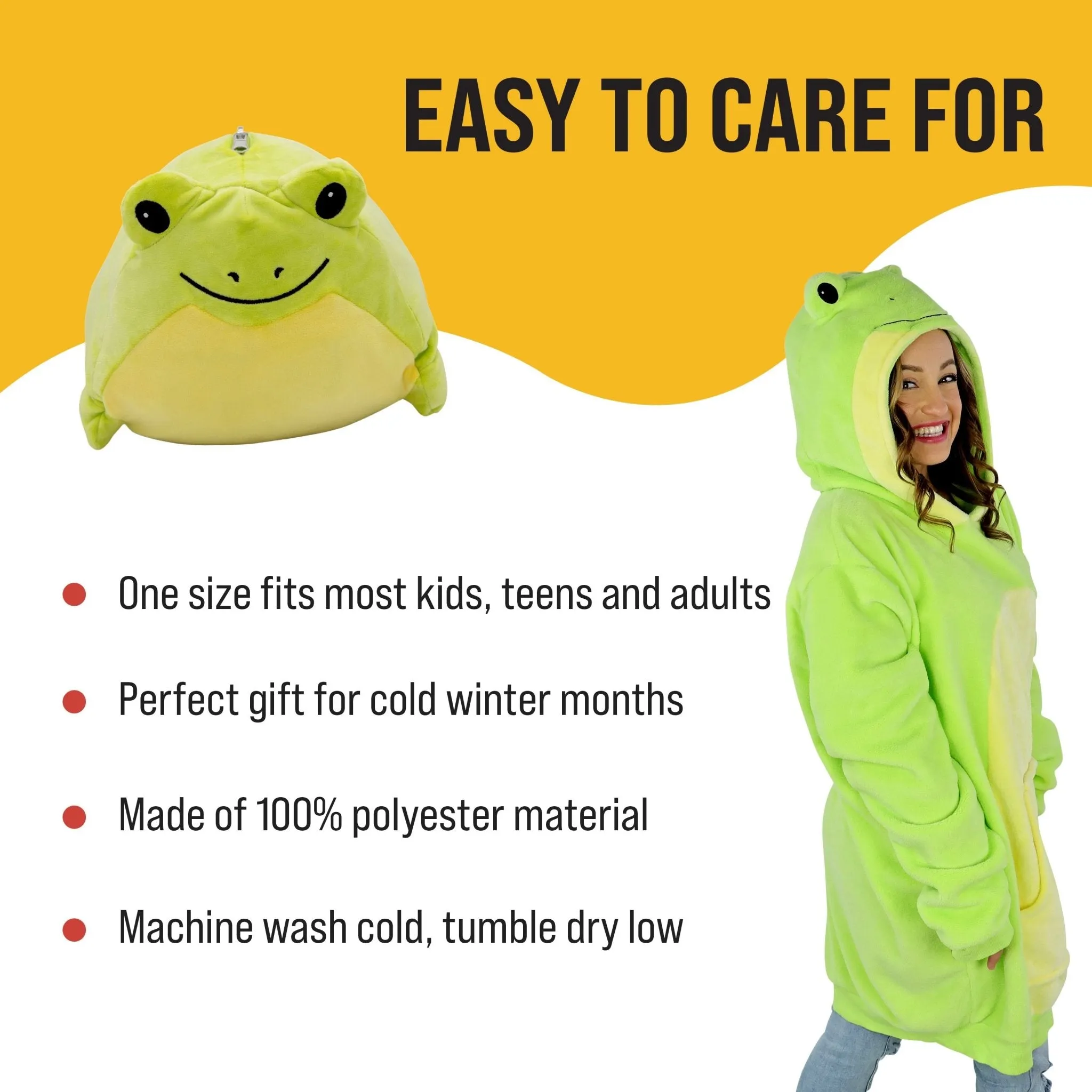Fren Frog Adult Snugible | Blanket Hoodie & Pillow