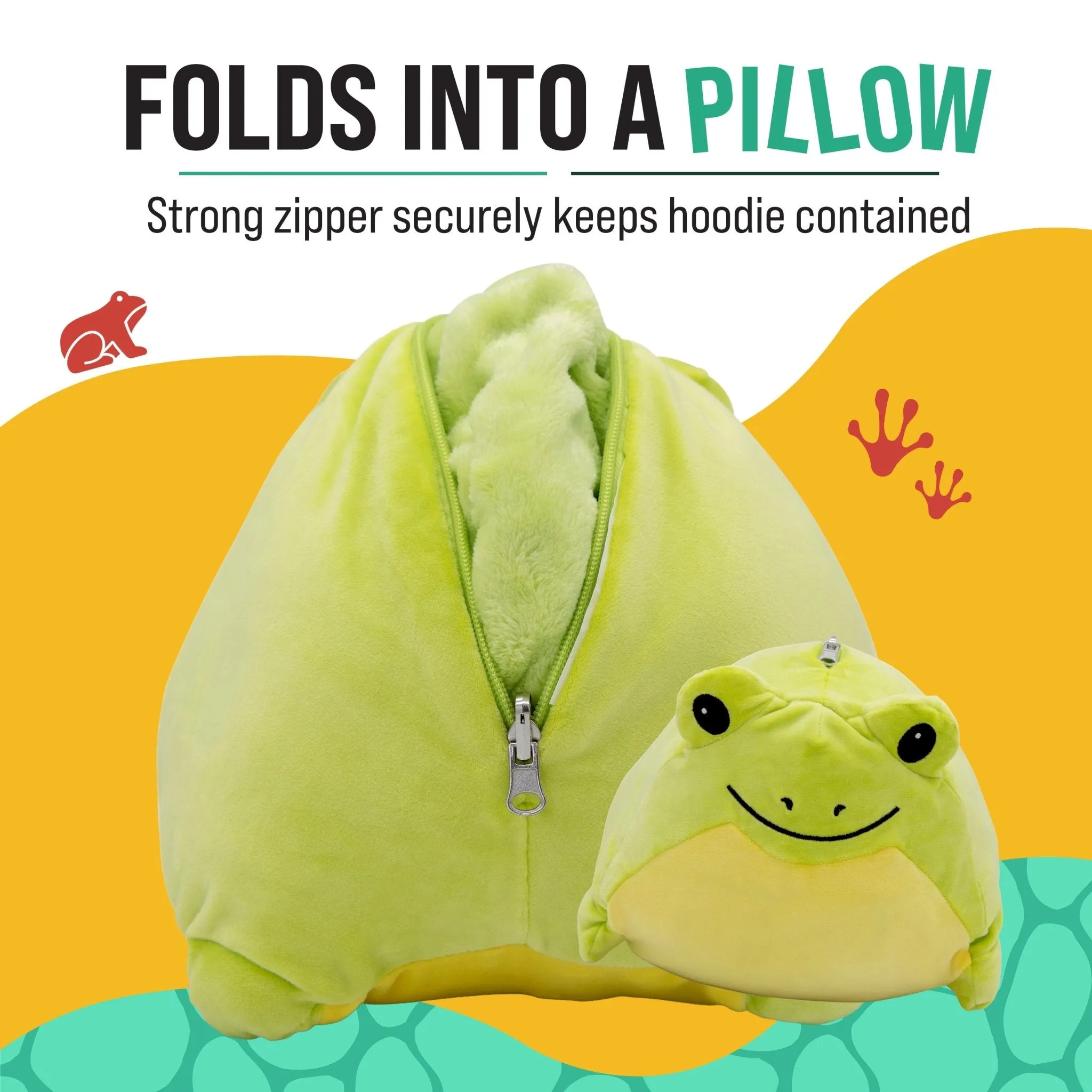 Fren Frog Adult Snugible | Blanket Hoodie & Pillow