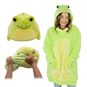Fren Frog Adult Snugible | Blanket Hoodie & Pillow