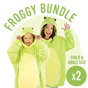 Fren Frog Bundle Snugible | Blanket Hoodie & Pillow