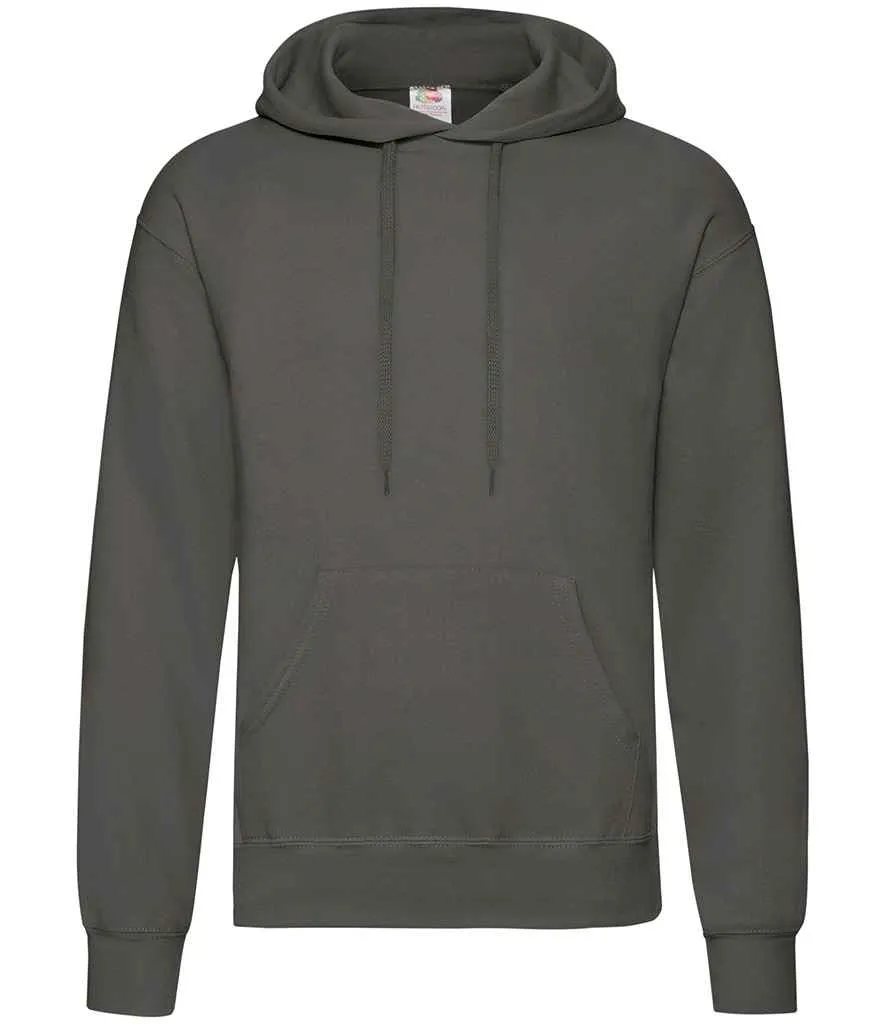 Fruit of the Loom Classic Hooded Sweatshirt - Black, Grey, White