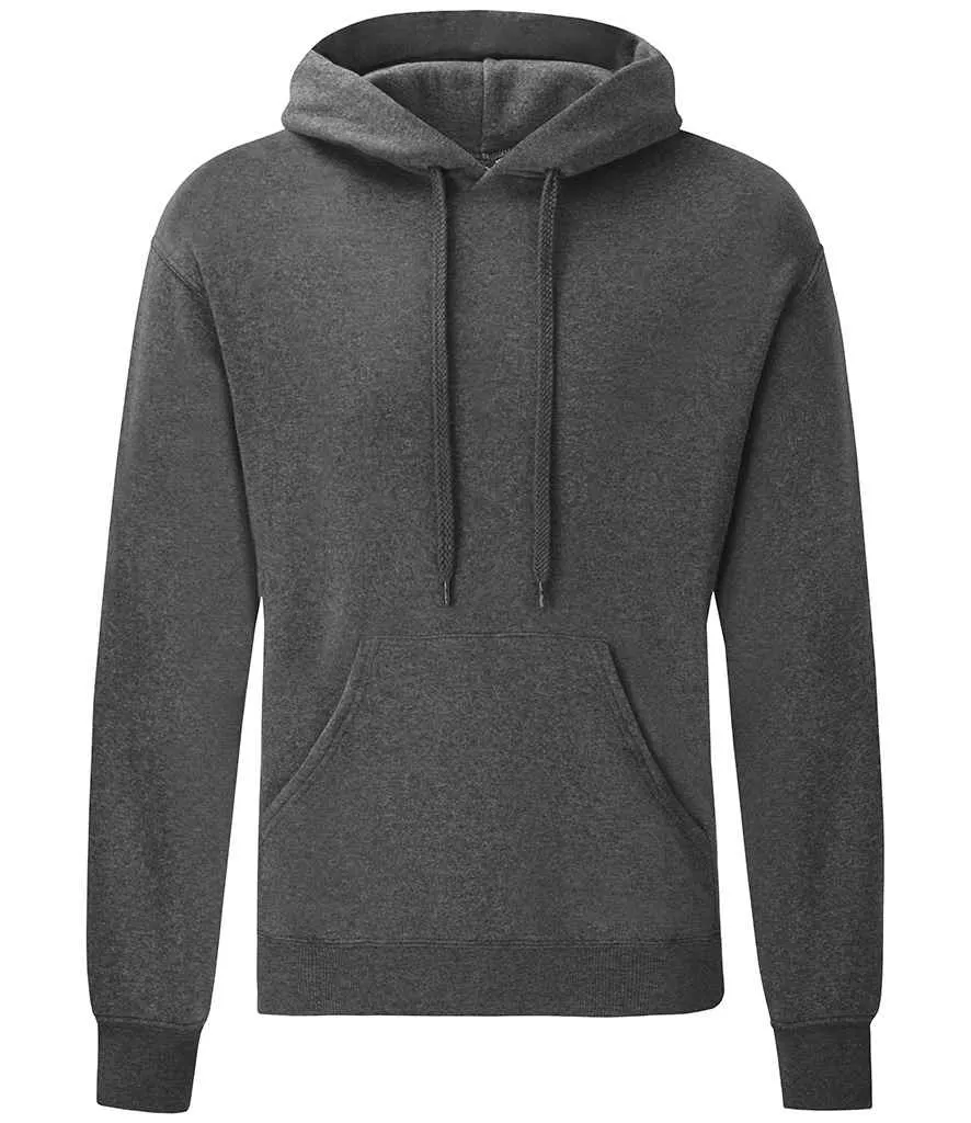 Fruit of the Loom Classic Hooded Sweatshirt - Black, Grey, White