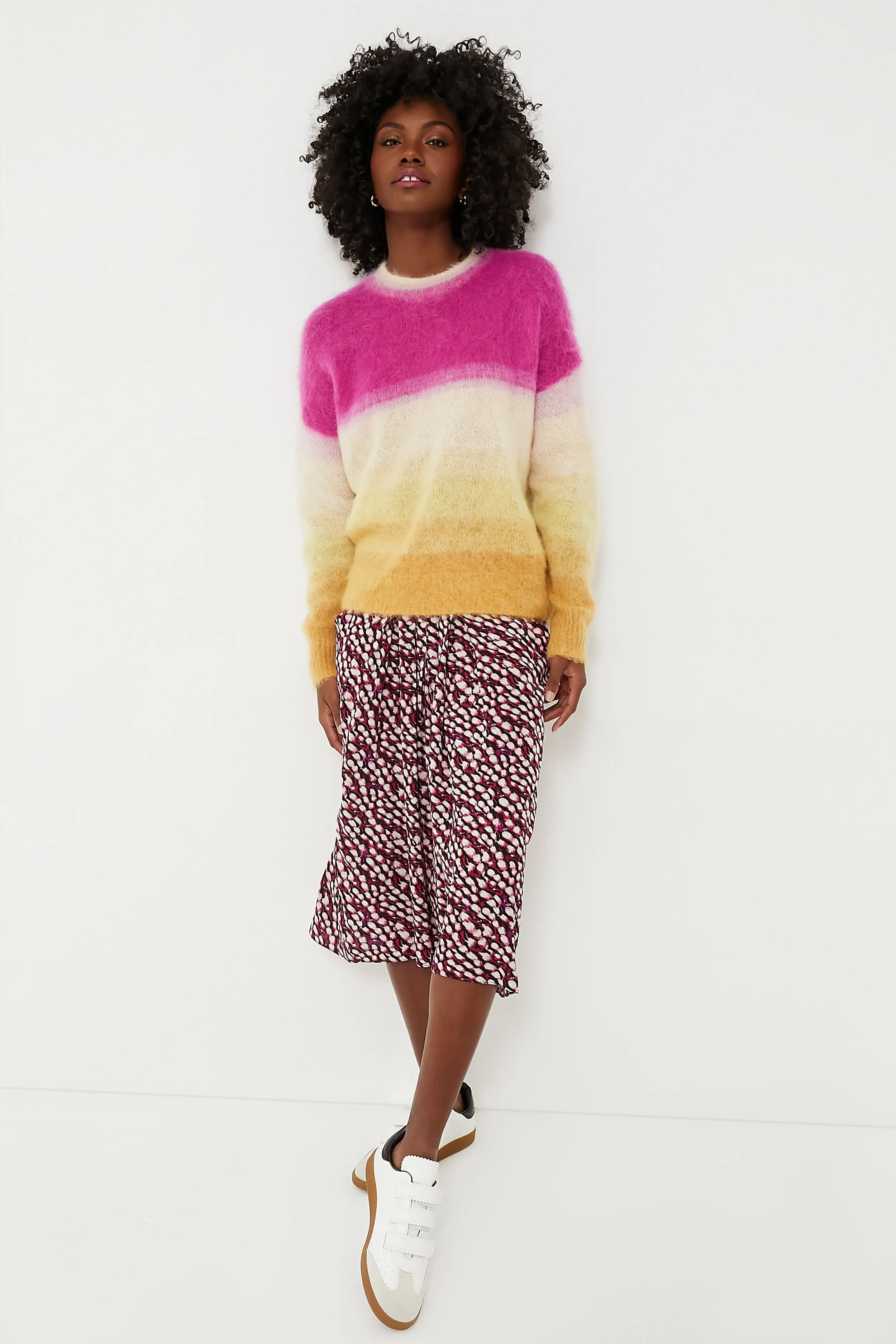 Fuchsia and Yellow Drussell Sweater