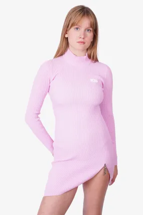 GCDS Pink Ribbed Bodycon Dress Size XS