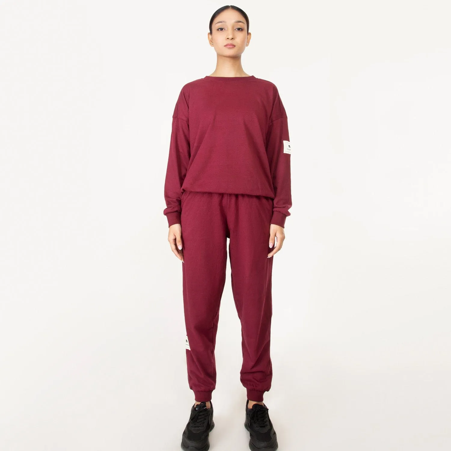 get cosy set - burgundy maroon