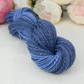 Hand Spun Tasmanian Merino Wool Chunky Yarn in Smokey Blue