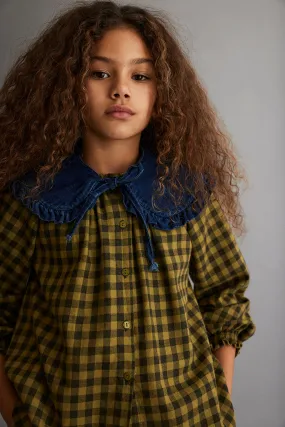 HERRINGBONE DENIM COLLAR