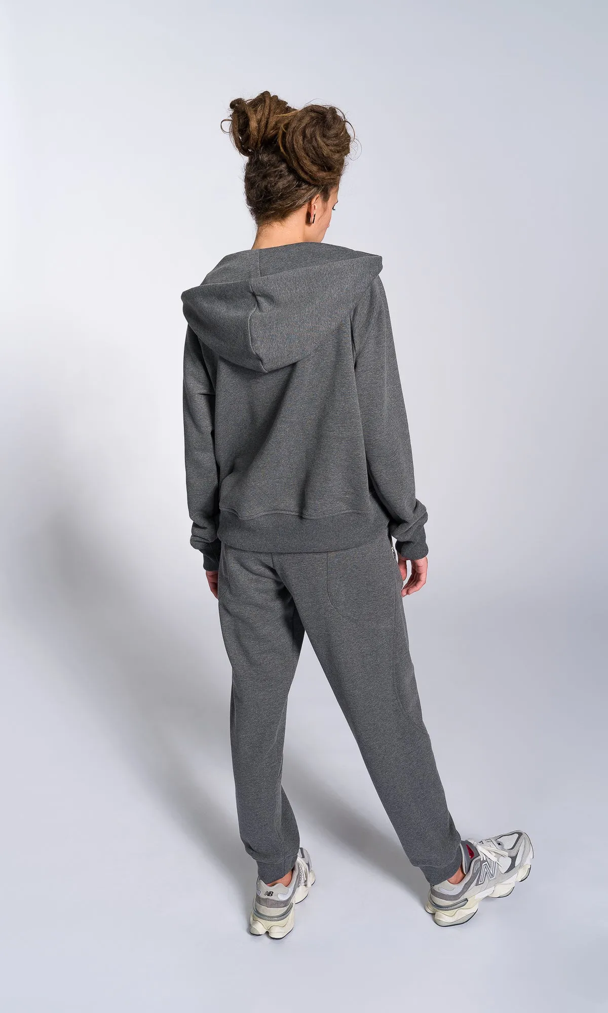 Hoodie with Zippered Drop Neckline