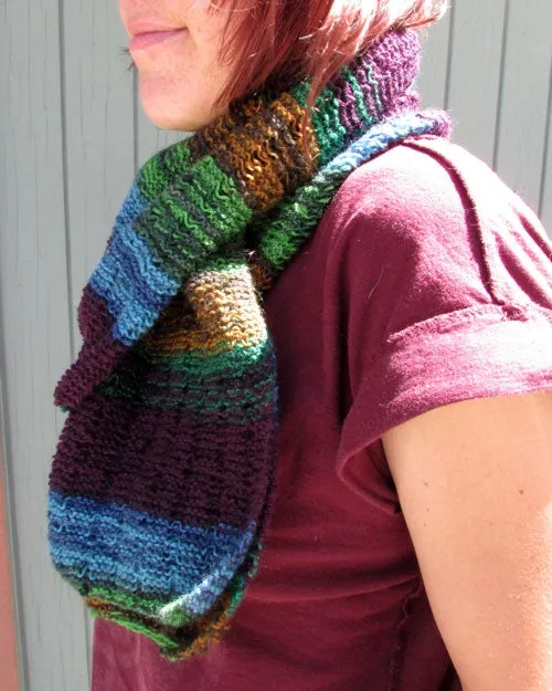 Lacy Dropstitch Scarf, Beginners Knitting Pattern