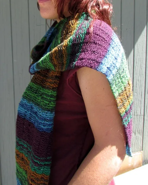 Lacy Dropstitch Scarf, Beginners Knitting Pattern