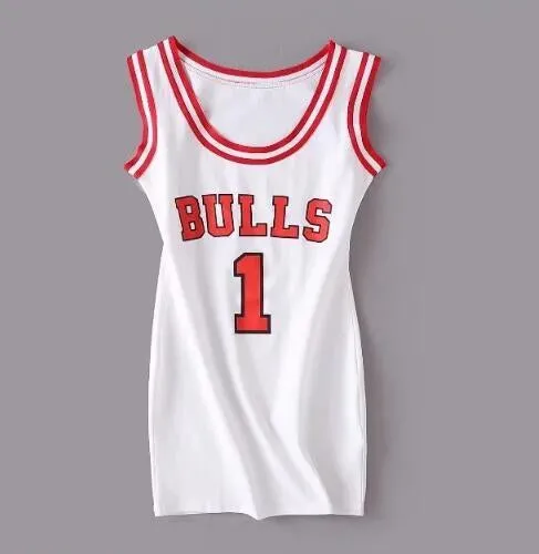 Ladies bulls tank sports fashion bodycon dress