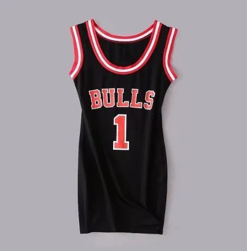 Ladies bulls tank sports fashion bodycon dress
