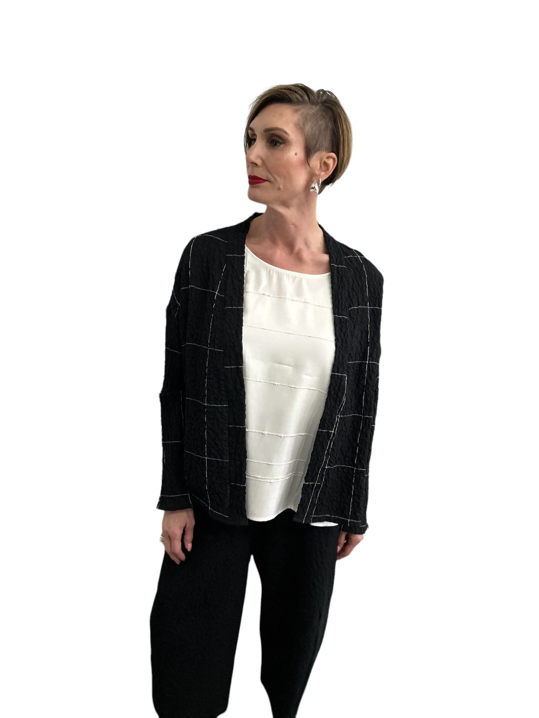 Light Cardigan Geometrical Design