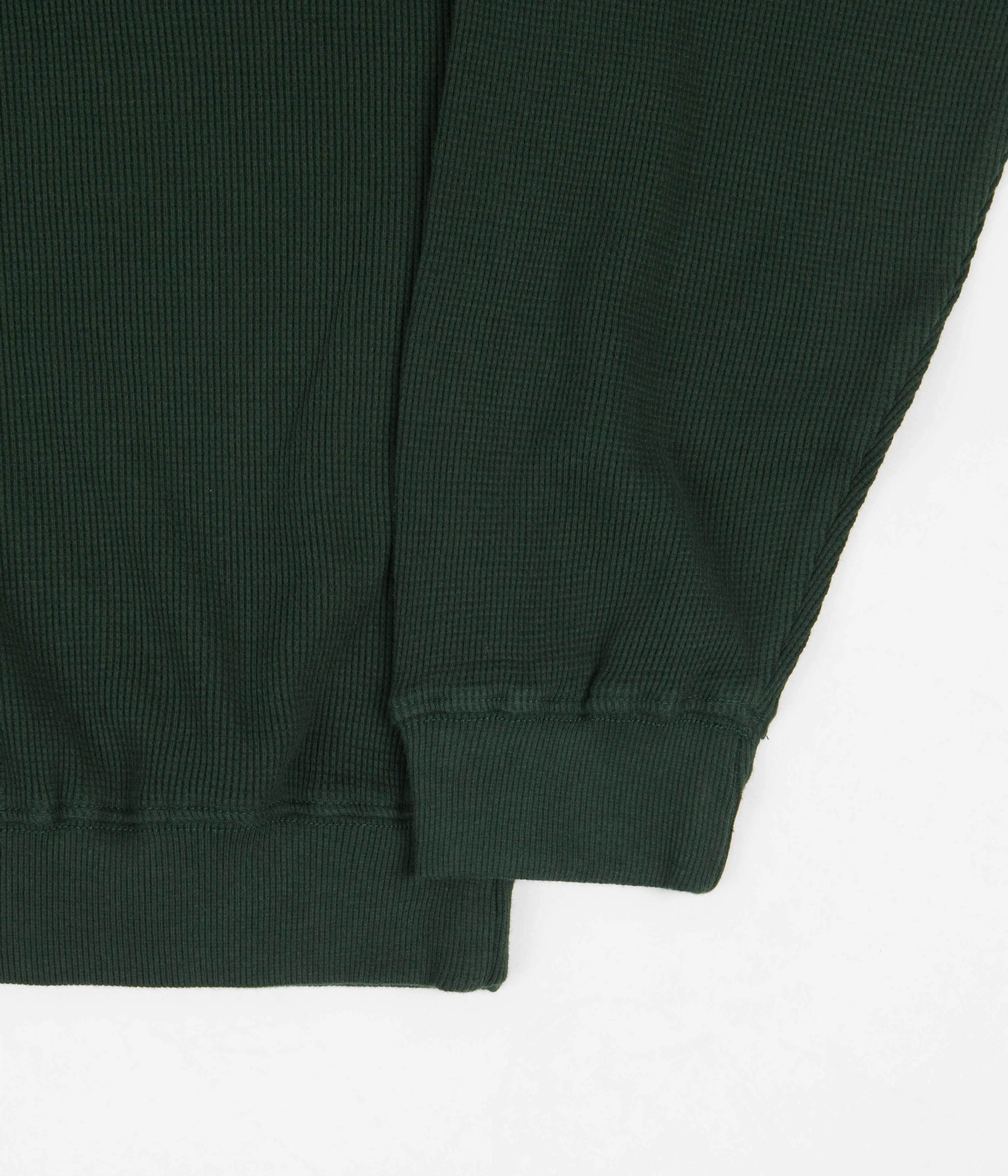 Magenta Waffle Zip Polo Neck Sweatshirt - Green