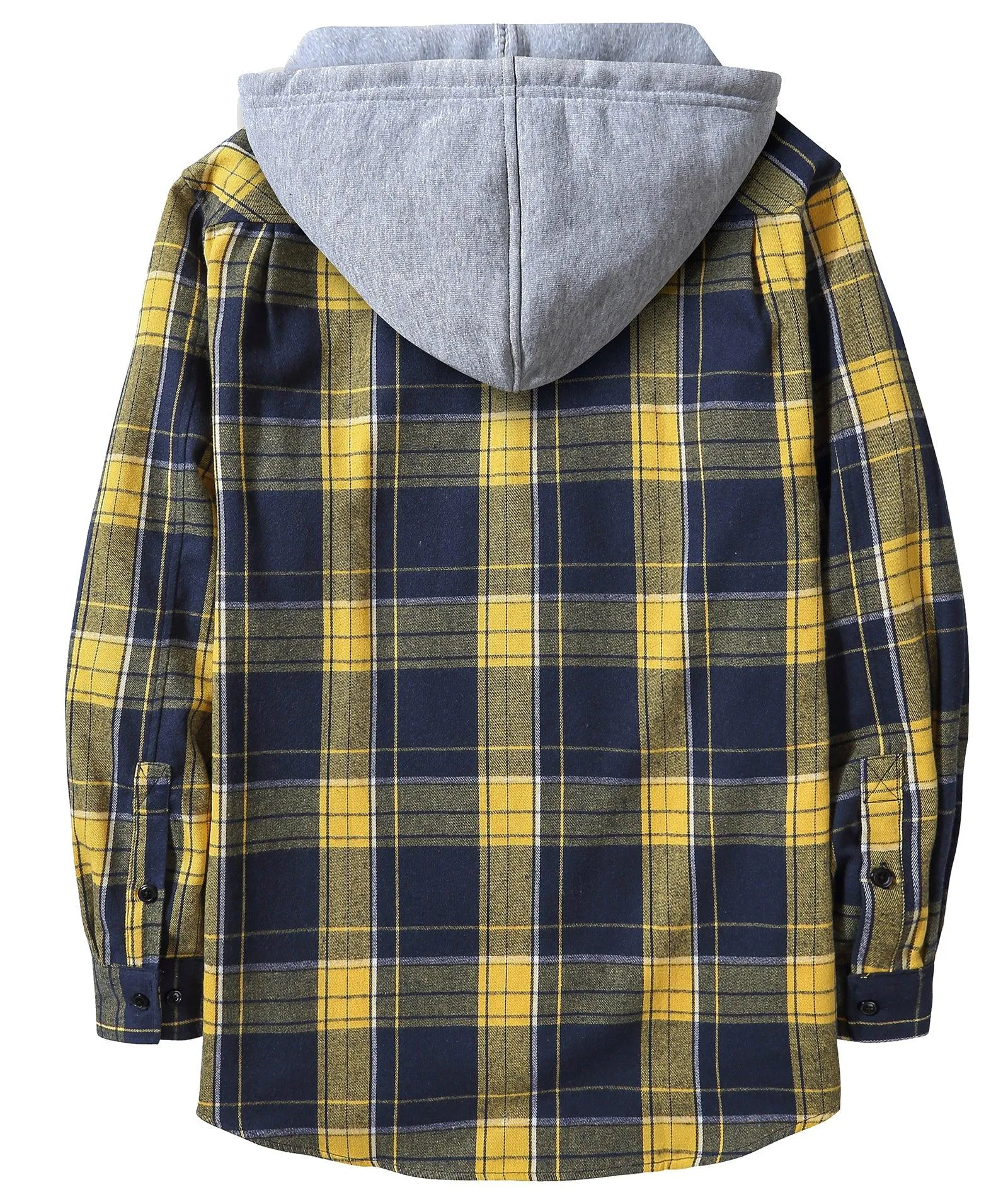 Men's Button Up Flannel Plaid Shirt-CFMMX20007